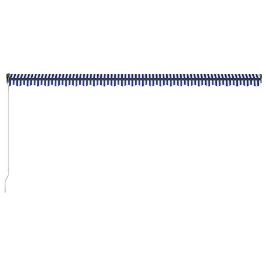 Einziehbare Markise Handbetrieben mit LED 600x300 cm Blau Wei