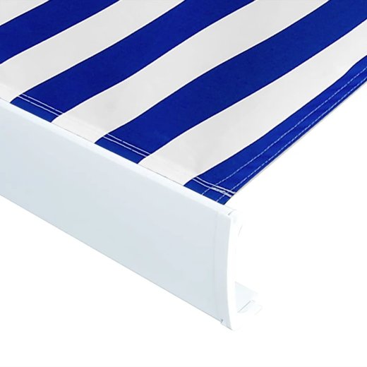 Motorisierte Kassetten-Markise 350x250 cm Blau und Wei