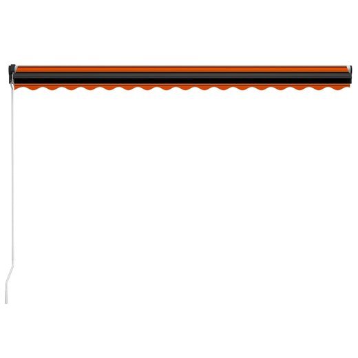 Einziehbare Markise Handbetrieben LED 400x300 cm Orange Braun