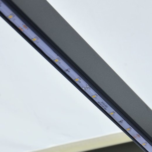 Einziehbare Markise Handbetrieben mit LED 600300 cm Creme