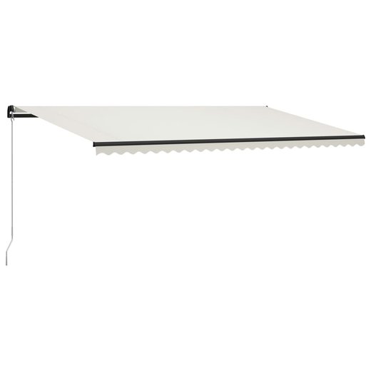 Einziehbare Markise Handbetrieben mit LED 600300 cm Creme
