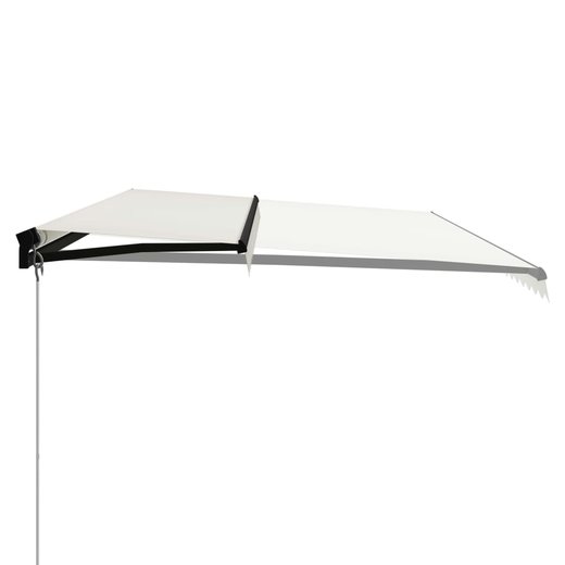 Einziehbare Markise Handbetrieben mit LED 600300 cm Creme