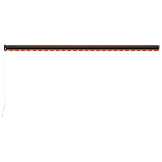 Einziehbare Markise Handbetrieben LED 600x300cm Orange Braun