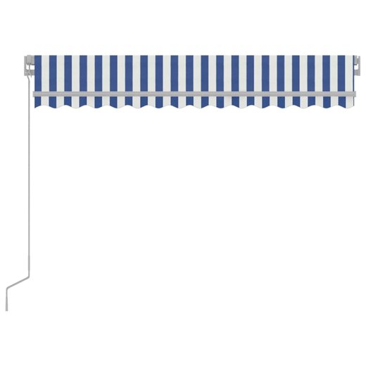 Gelenkarmmarkise Einziehbar mit LED 300x250 cm Blau Wei