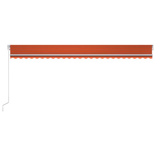 Gelenkarmmarkise Einziehbar mit LED 600x300 cm Orange und Braun