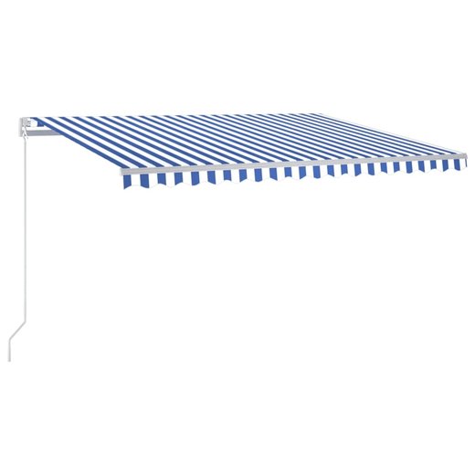 Gelenkarmmarkise Einziehbar 450x350 cm Blau und Wei