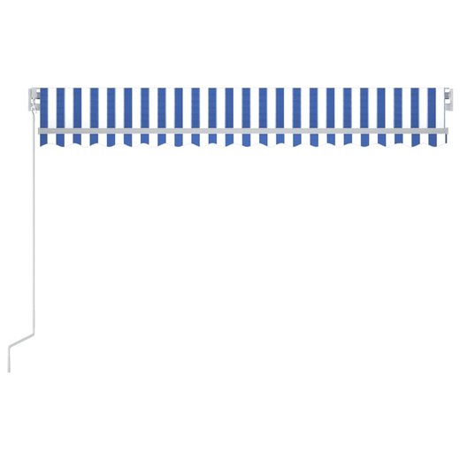 Gelenkarmmarkise Einziehbar 450x350 cm Blau und Wei