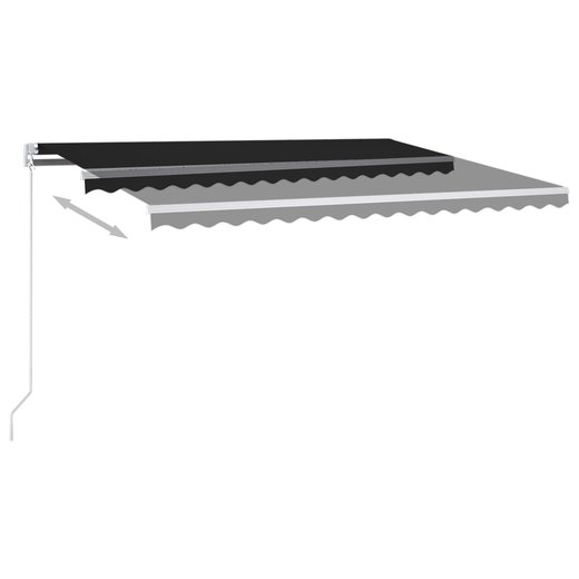 Gelenkarmmarkise Einziehbar mit LED 450x350 cm Anthrazit
