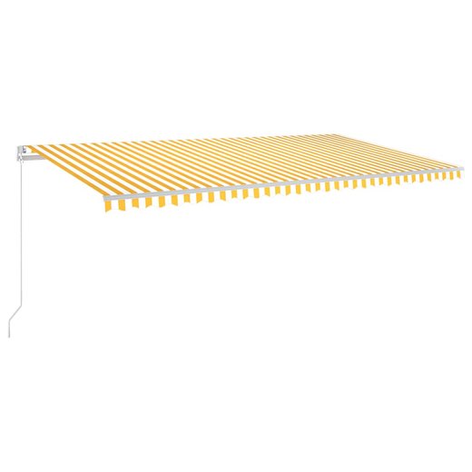 Gelenkarmmarkise Einziehbar 600x350 cm Gelb und Wei