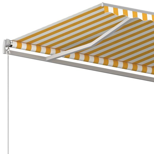 Gelenkarmmarkise Einziehbar 600x350 cm Gelb und Wei