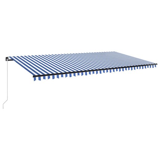 Gelenkarmmarkise Einziehbar mit LED 600x300 cm Blau und Wei