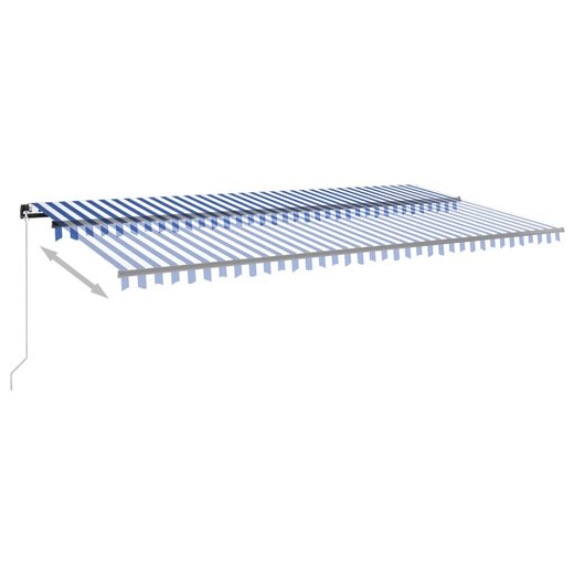 Gelenkarmmarkise Einziehbar mit LED 600x300 cm Blau und Wei