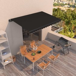 Gelenkarmmarkise Einziehbar 400x350 cm Anthrazit