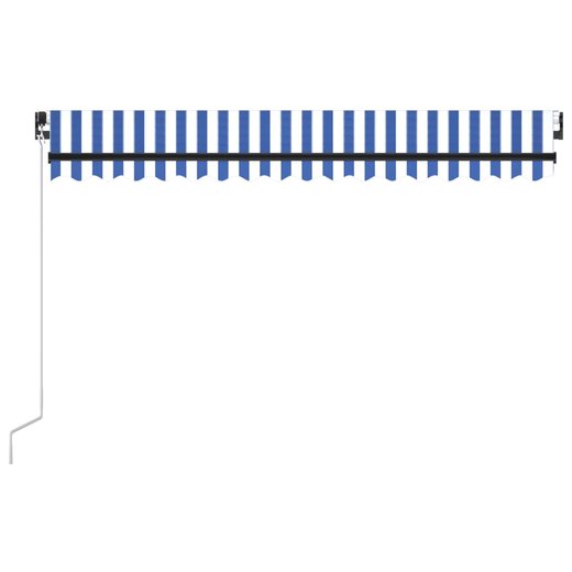Gelenkarmmarkise Einziehbar 450x350 cm Blau und Wei