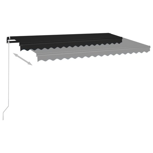 Gelenkarmmarkise Einziehbar 450x350 cm Anthrazit