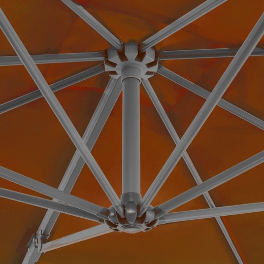 Ampelschirm mit Aluminium-Mast Terrakotta-Rot 250x250 cm