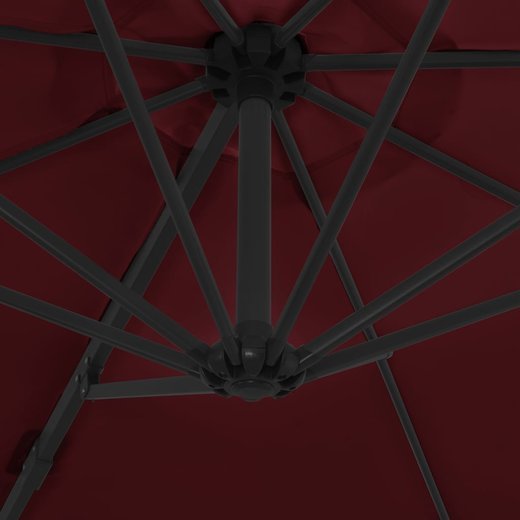 Ampelschirm mit Stahlmast Bordeauxrot 300 cm
