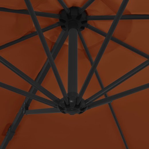 Ampelschirm mit Stahlmast Terrakotta-Rot 300 cm