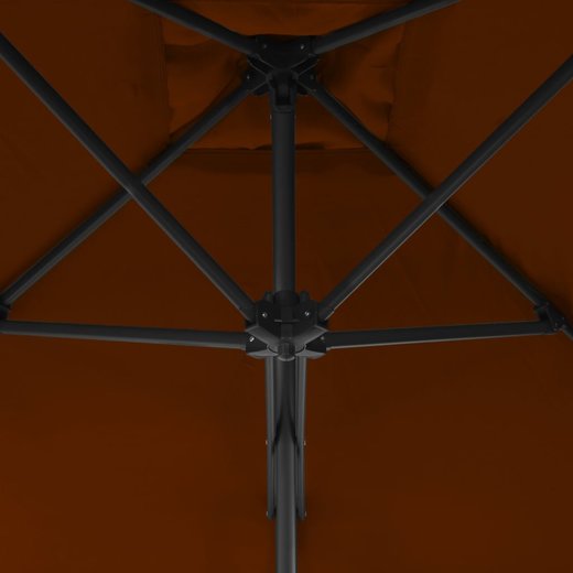 Sonnenschirm mit Stahlmast Terracotta-Rot 250x250x230 cm