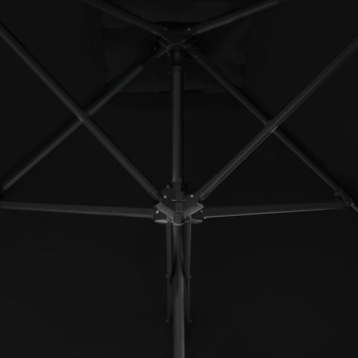 Sonnenschirm mit Stahlmast Schwarz 300x230 cm