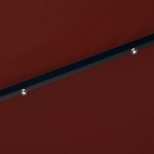 Sonnenschirm mit LED-Leuchten Stahlmast 300 cm Terrakotta-Rot