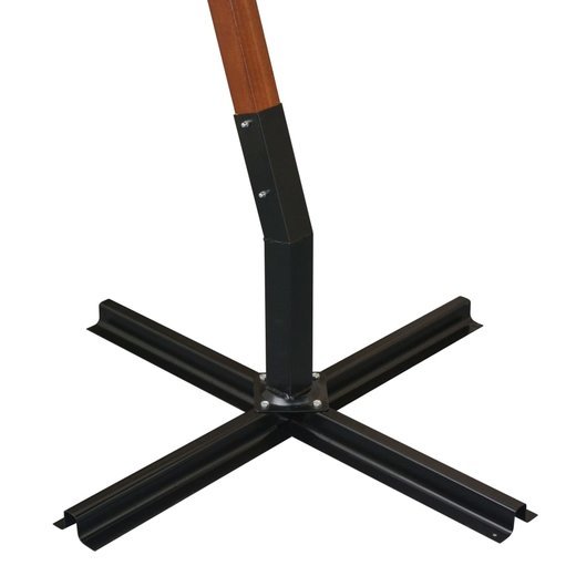 Ampelschirm mit Mast Schwarz 3,5x2,9 m Massivholz Tanne