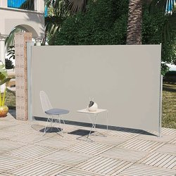 Terrassenmarkise Seitenmarkise 160 x 300 cm Creme