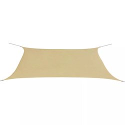 Sonnensegel Oxford Gewebe Rechteckig 4 x 6 m Beige