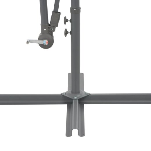 Ampelschirm mit Alu-Mast 300 cm Taupe