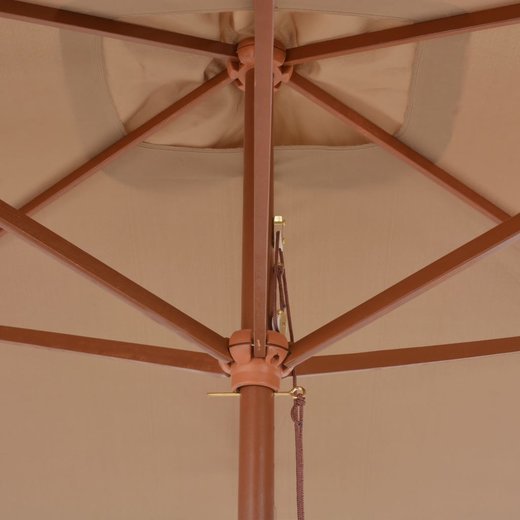 Sonnenschirm mit Holz-Mast 200300 cm Taupe