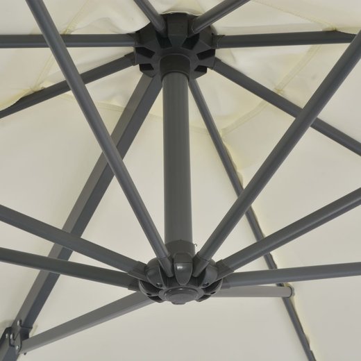Ampelschirm mit Stahlmast 250250 cm Sandfarben