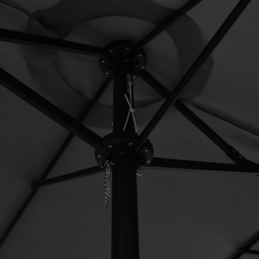 Sonnenschirm mit Aluminium-Mast 460 x 270 cm Anthrazit