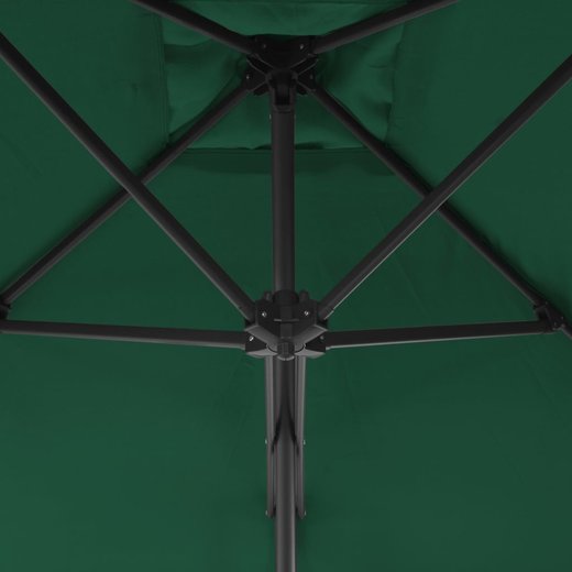 Sonnenschirm mit Stahl-Mast 250250 cm Grn