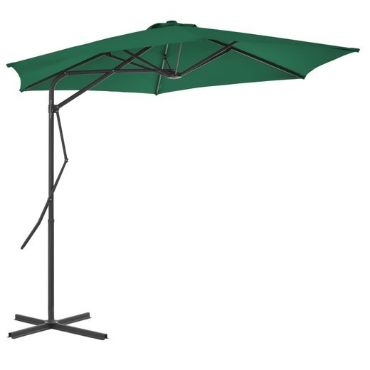 Sonnenschirm mit Stahl-Mast 300 cm Grn