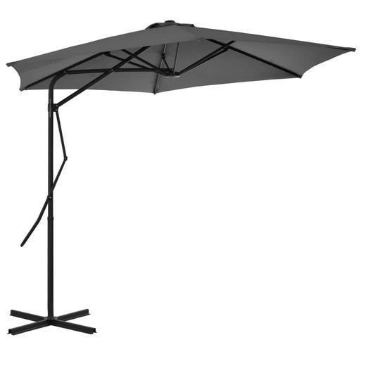 Sonnenschirm mit Stahlmast 300 cm Anthrazit