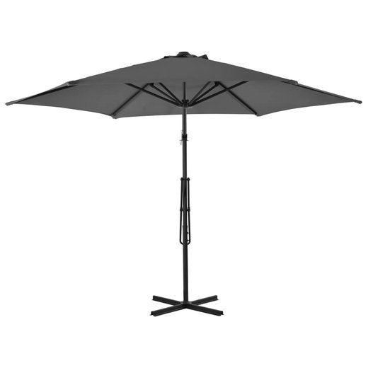 Sonnenschirm mit Stahlmast 300 cm Anthrazit