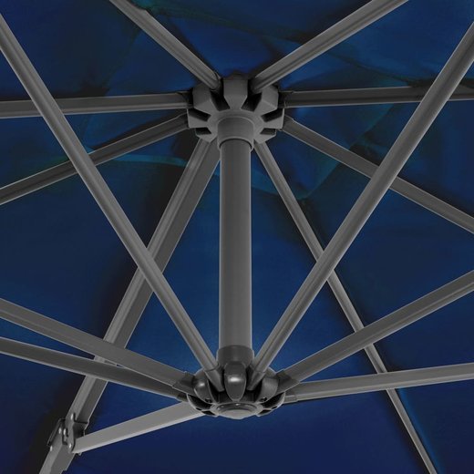 Ampelschirm mit Aluminium-Mast Azurblau 250x250 cm