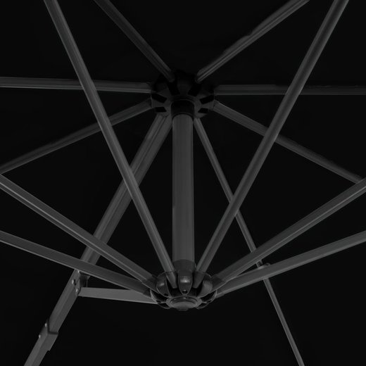 Ampelschirm mit Aluminium-Mast Schwarz 300 cm