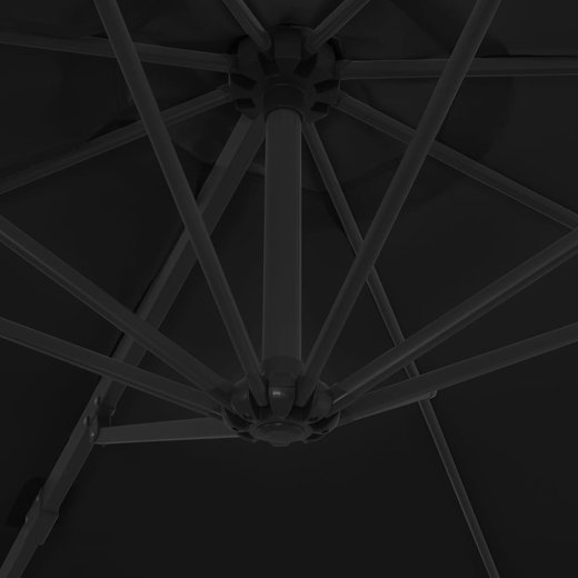 Ampelschirm mit Stahlmast Schwarz 300 cm