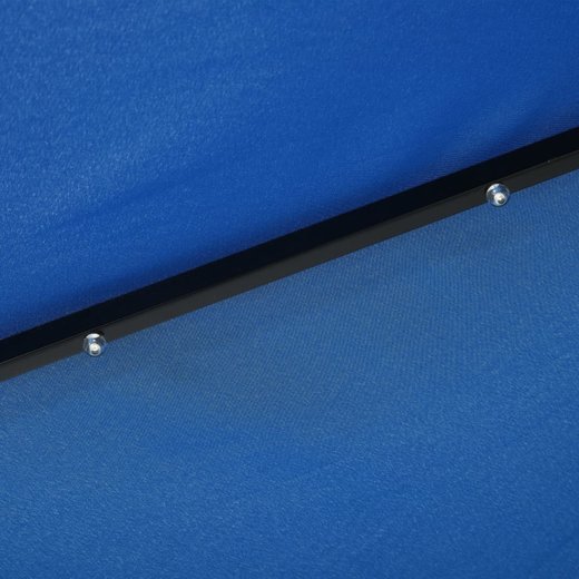 Sonnenschirm mit LED-Leuchten und Stahlmast 300 cm Azurblau