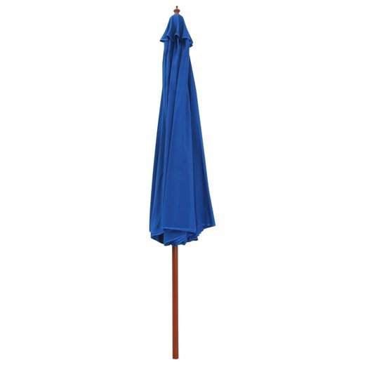 Sonnenschirm mit Holzmast 350 cm Blau