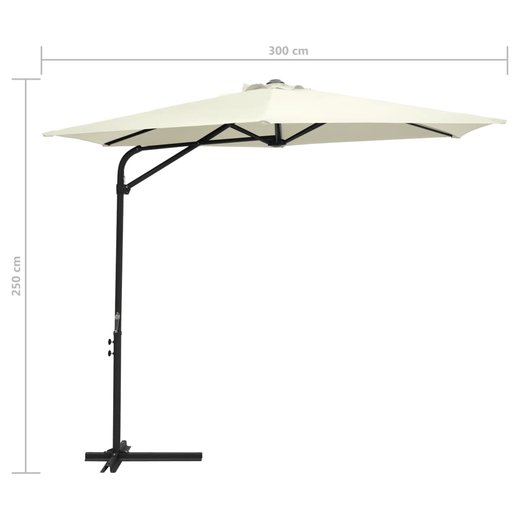 Sonnenschirm mit Stahl-Mast 300 cm Sandwei