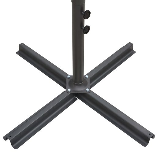 Doppelsonnenschirm mit Stahlmast 250250 cm Taupe