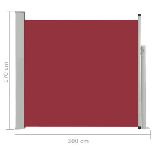 Ausziehbare Seitenmarkise 170300 cm Rot