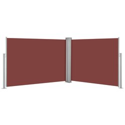 Ausziehbare Seitenmarkise Braun 100 x 1000 cm