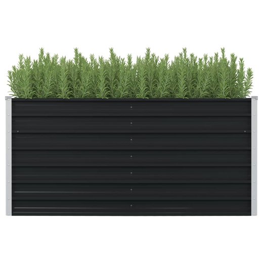 Hochbeet Anthrazit 160 x 80 x 77 cm Verzinkter Stahl
