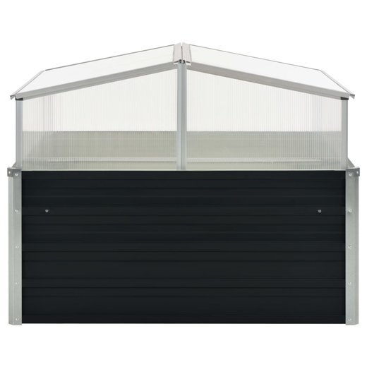 Gewchshaus Anthrazit 100x100x77 cm Verzinkter Stahl