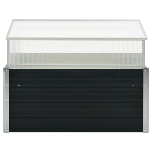 Gewchshaus Anthrazit 100x100x77 cm Verzinkter Stahl
