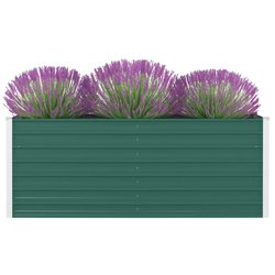 Hochbeet 160 x 80 x 45 cm Verzinkter Stahl Grn