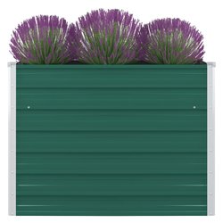 Hochbeet 100 x 100 x 77 cm Verzinkter Stahl Grn